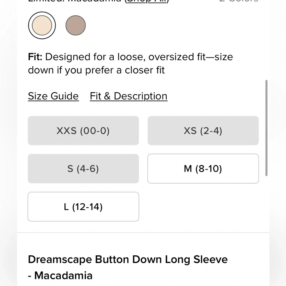 ALO Yoga Cream A-Line shirt